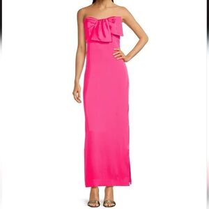NWT Lilly Pulitzer Carlynn Maxi Pink Palms Size 8